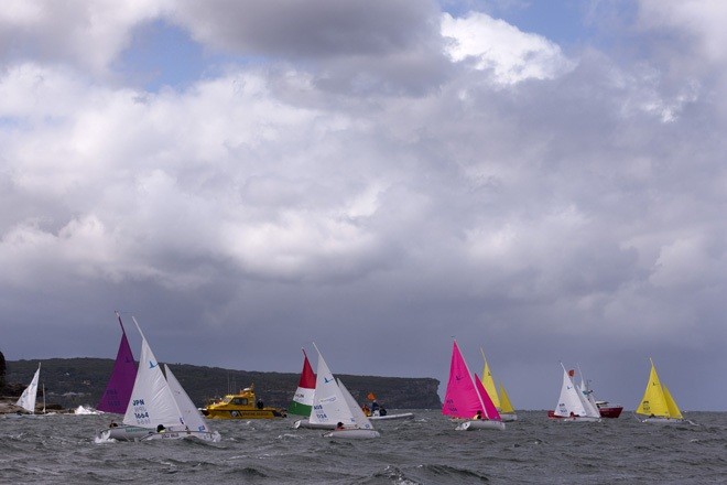 The 303 two-person fleet gets going - Macquarie Access World Championships 2012 ©  Andrea Francolini Photography http://www.afrancolini.com/